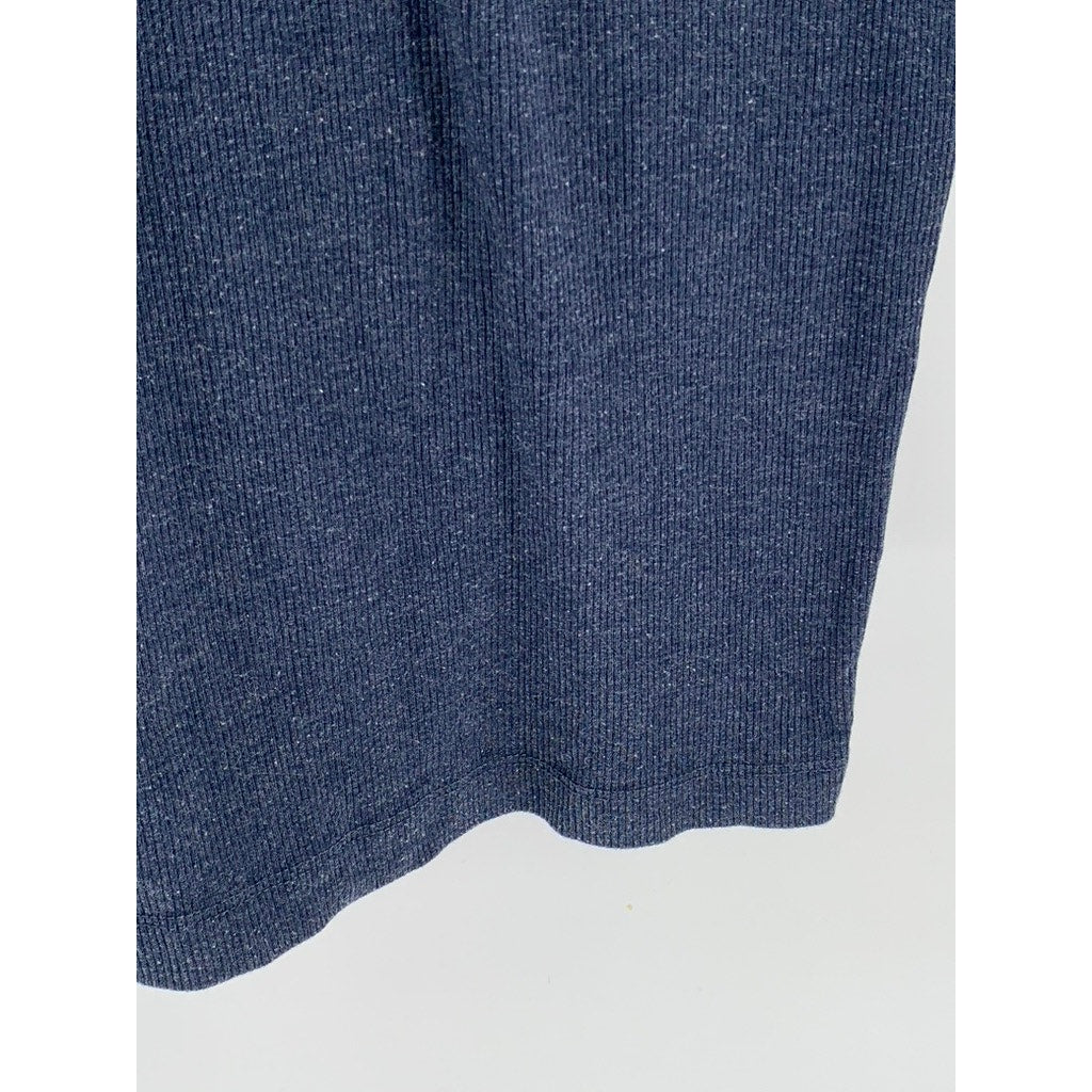 DIVIDED By H&M Women's Navy Ribbed Scoop-Neck Bodycon Midi Dress SZ L