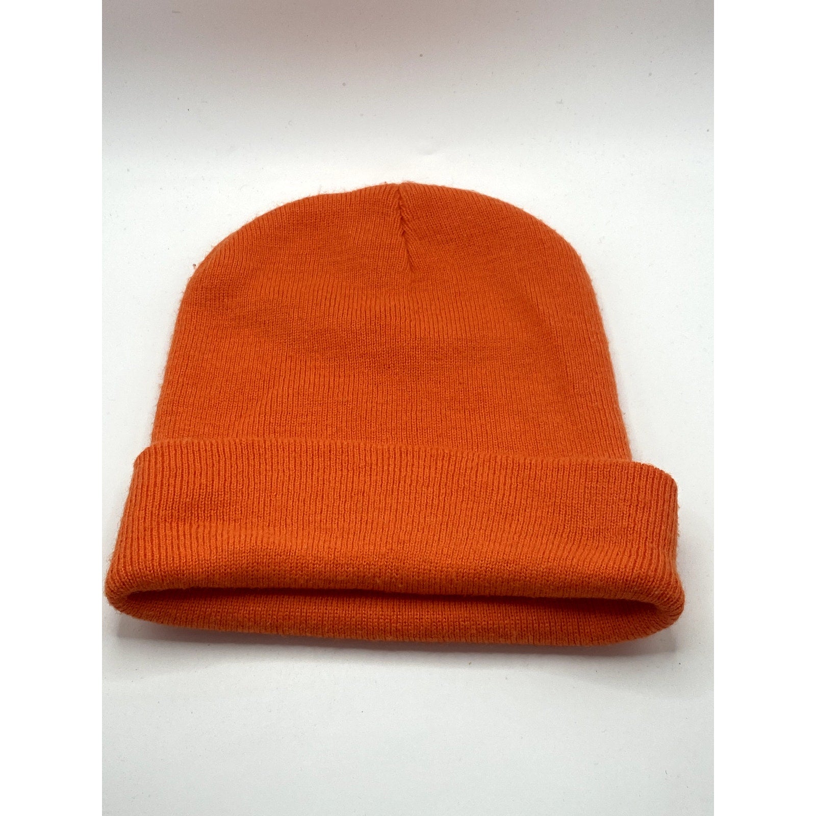 E-FLAG Unisex Adult Orange Knit Cuffed Casual Beanie SZ OS