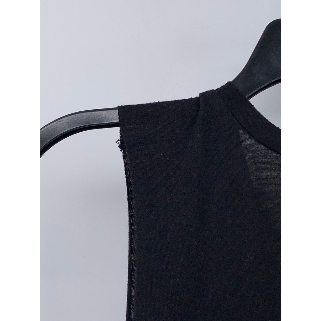 CHIN UP Apparel Women's Black-White No Regrets Just Results Tank Top SZ M