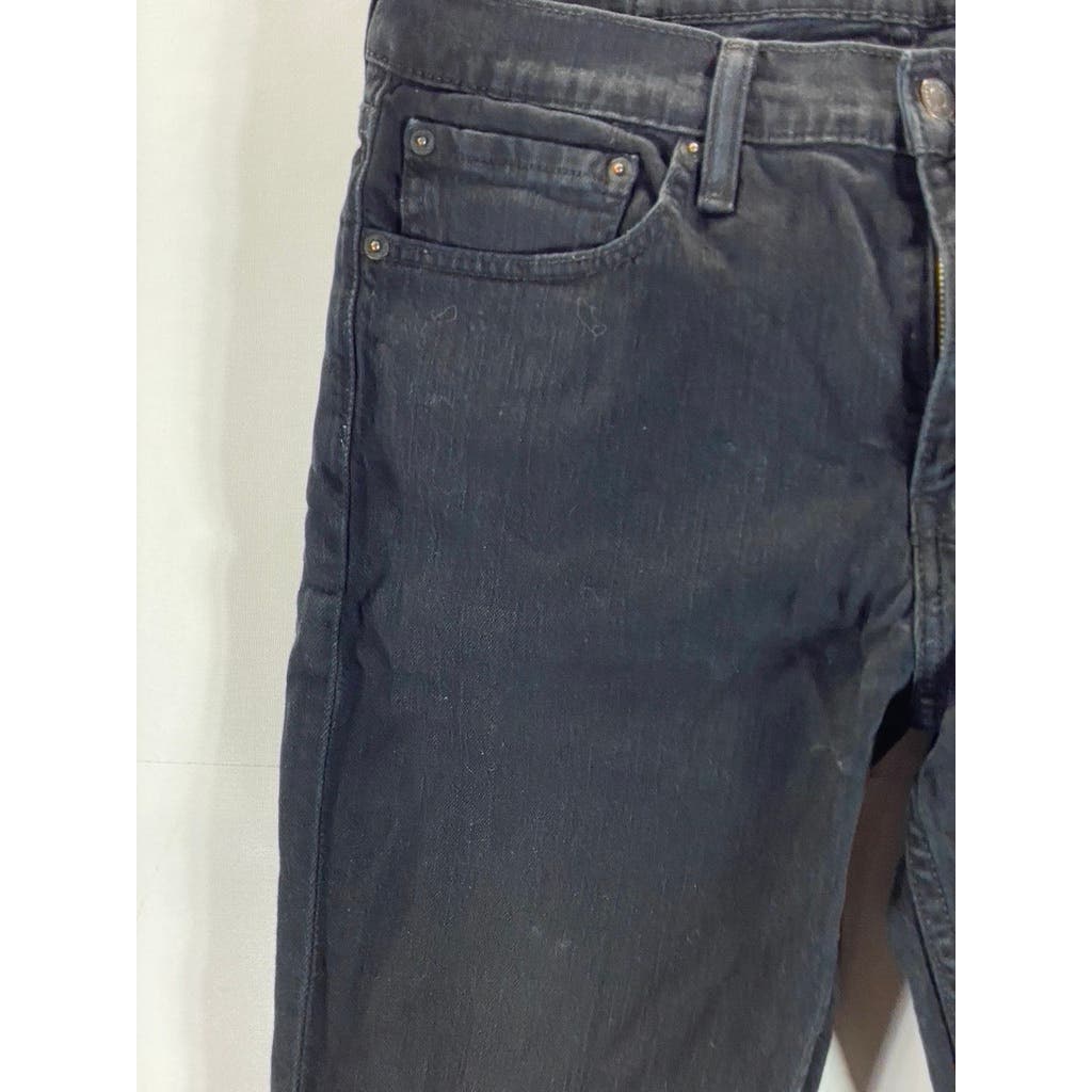 LEVI'S Men's Black Solid Slim-Fit Five-Pocket Denim Jeans SZ 32X30