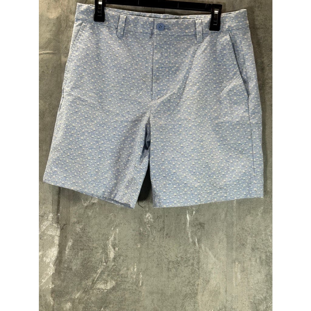 VINEYARD VINES Men's Light Blue Sailboat Print Performance Breaker Shorts SZ 32