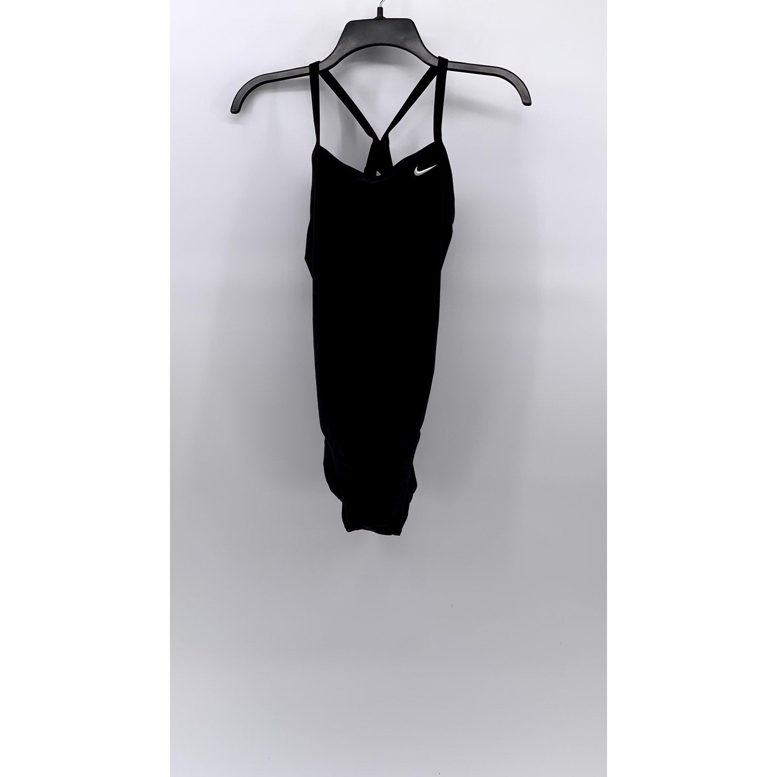 NIKE Women's Black Swoosh Cutout One-Piece Swimsuit SZ 34(8)