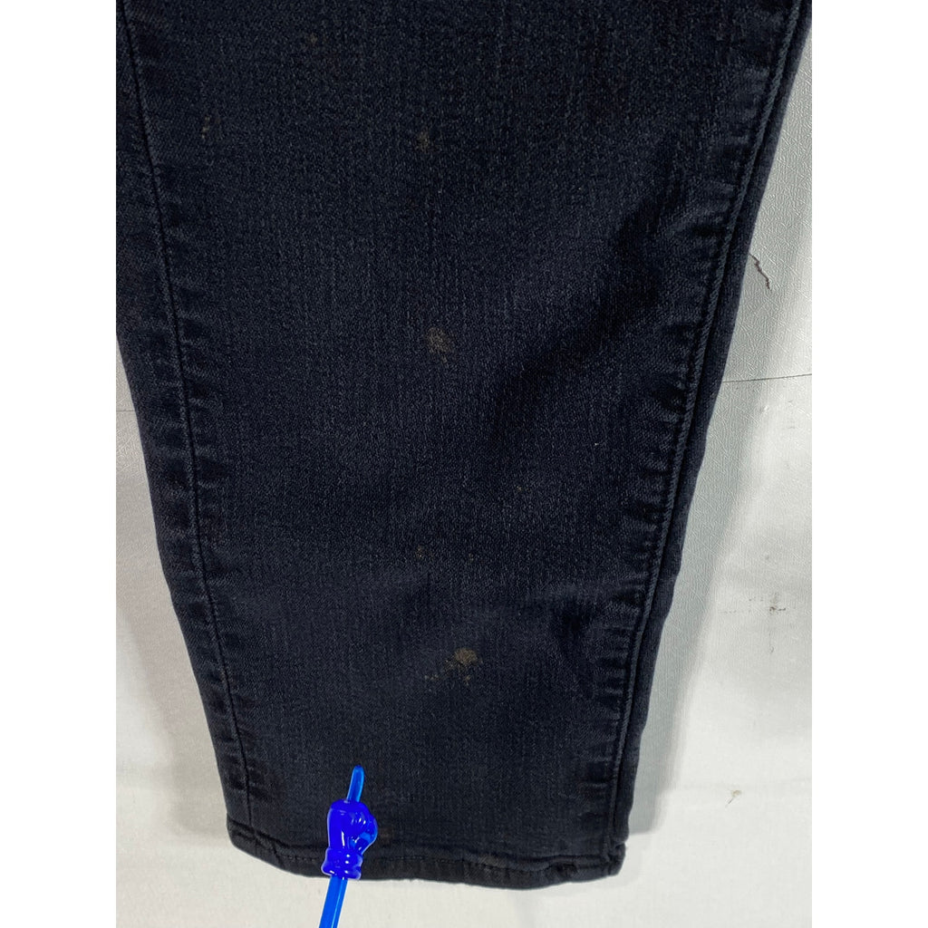 UNIQLO Men's Black Solid Slim-Fit Tapered Leg Mid-Rise Five-Pocket Ezy Jean SZ M