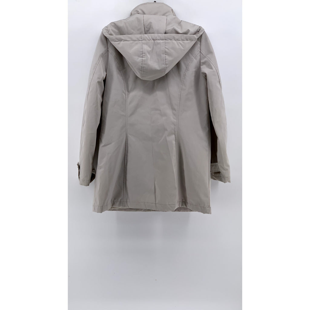 HFX Women's Beige Zip-Up Weather Resistant Polyester Jacket SZ S