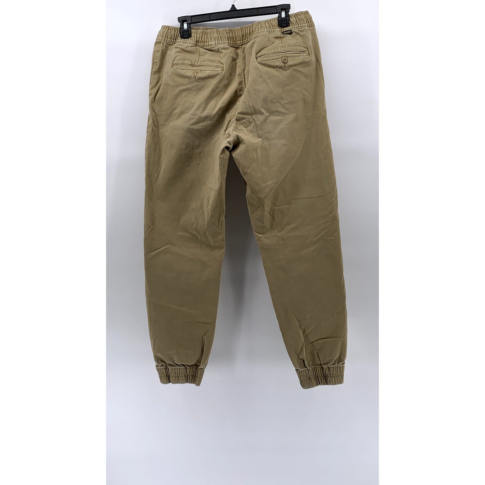 H&M L.O.G.G. Men's Tan Denim Slim-Fit Stretch Drawstring Jogger Pants SZ M