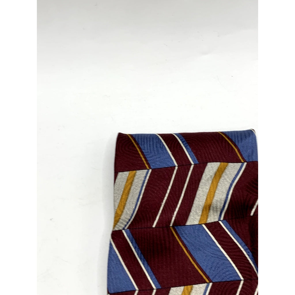 GJ CAHN Men's Vintage Silk Abstract Geometric Pattern Mixed Color Tie