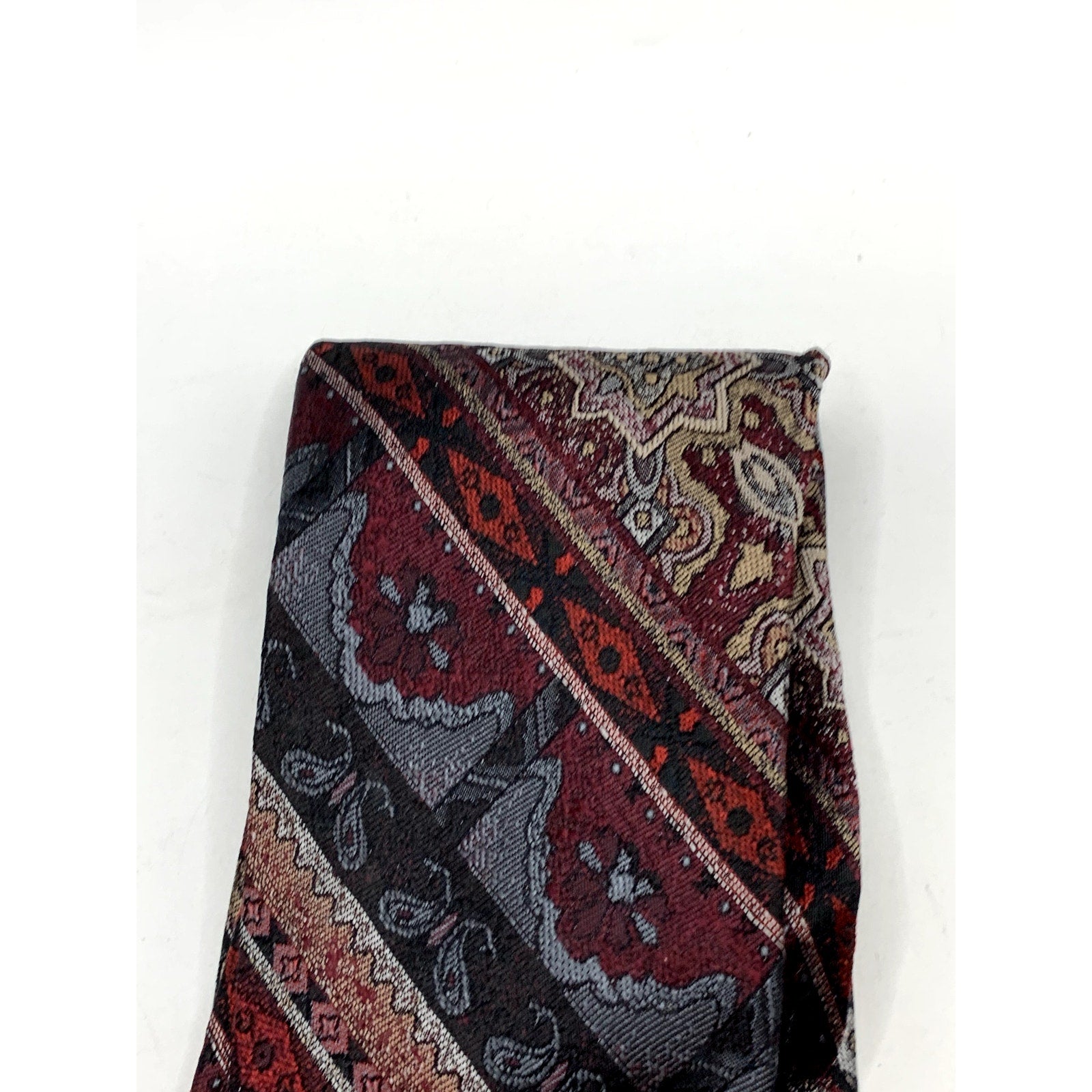 COUTURE By BELLA NOVA Men's Burgundy Embroidered Print Tie