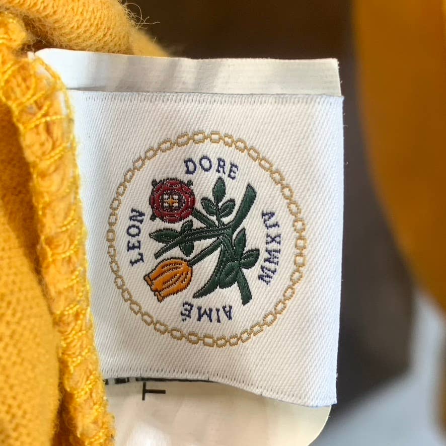 AIME LEON DORE Men's Mustard Crewneck Pullover Long Sleeve T-Shirt SZ L