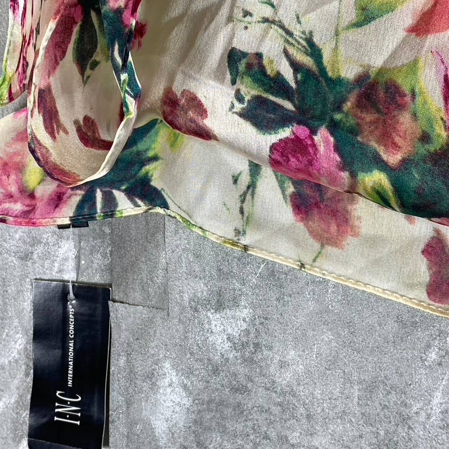 INC INTERNATIONAL CONCEPTS Women's Pink Floral-Print Wrap SZ OS