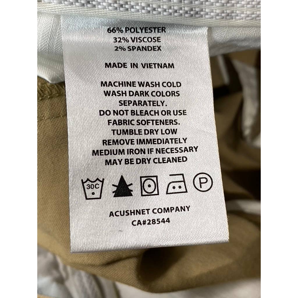 FOOTJOY FJ Performance Men's Tan Khaki Straight-Leg Pants SZ 36X32