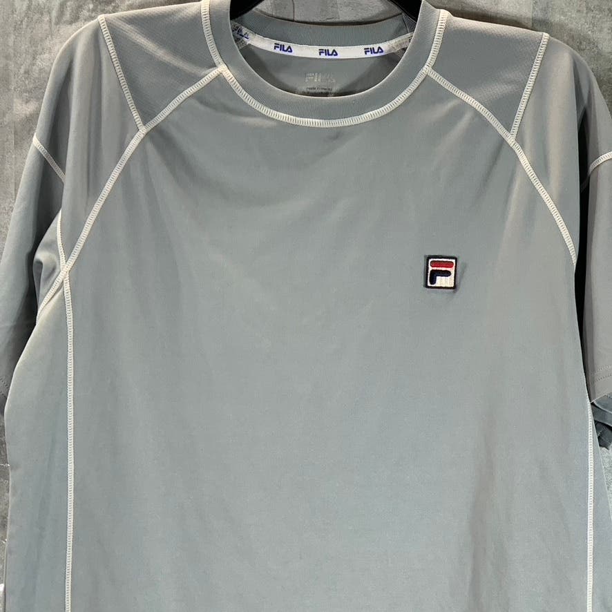 FILA Men's Gray Crewneck Short Sleeve Athletic T-Shirt SZ M