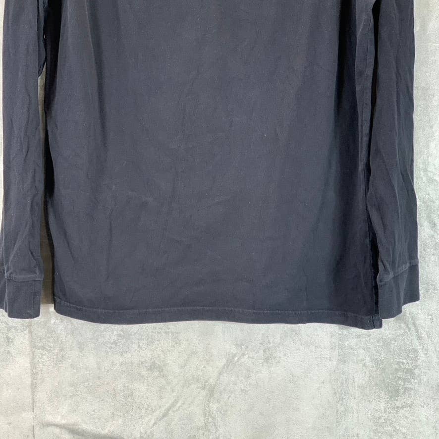 IVORY ELLA Women's Black Graphic Crewneck Long Sleeve T-Shirt SZ M