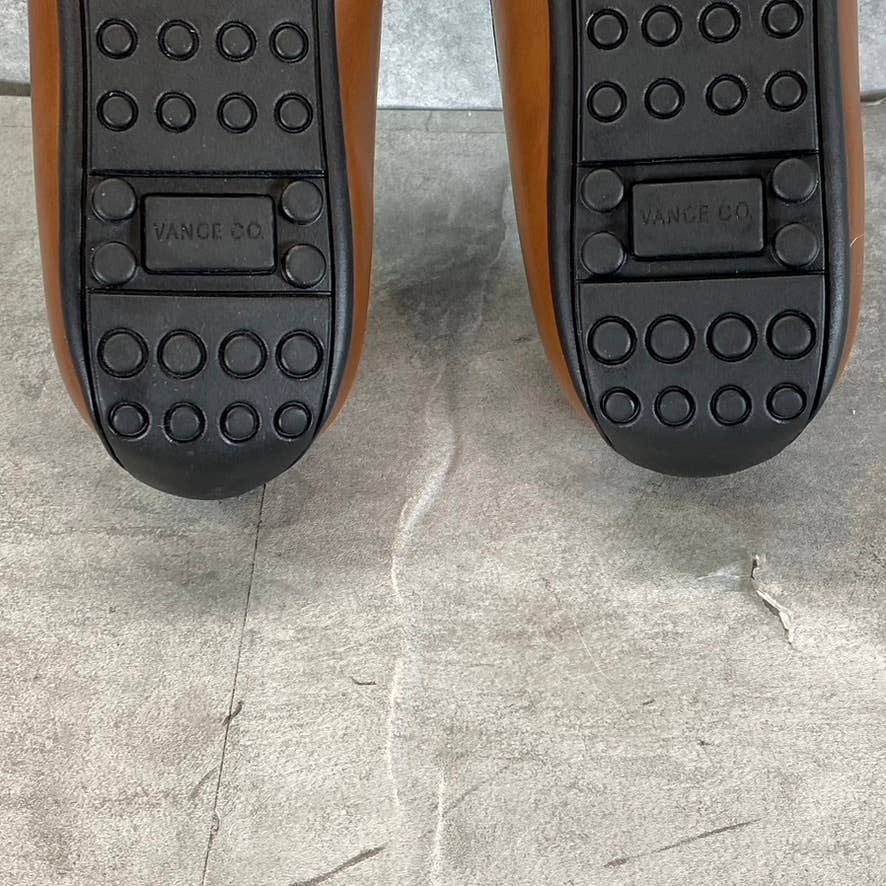 VANCE CO. Men's Chestnut Faux-Leather Mitch Slip-On Loafers SZ 10.5