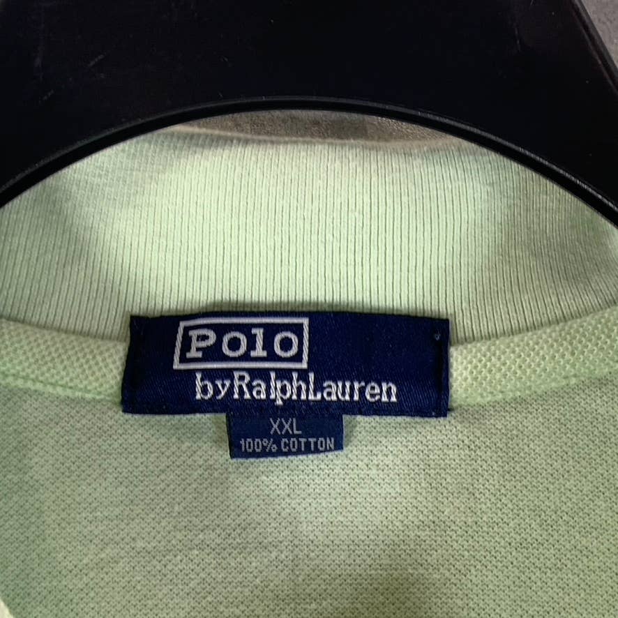 POLO RAPLH LAUREN Men's Light Green Short Sleeve Polo Shirt SZ 2XL