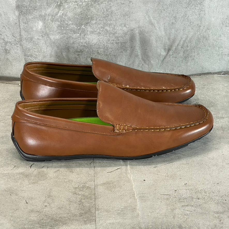 VANCE CO. Men's Chestnut Faux-Leather Mitch Slip-On Loafers SZ 10.5