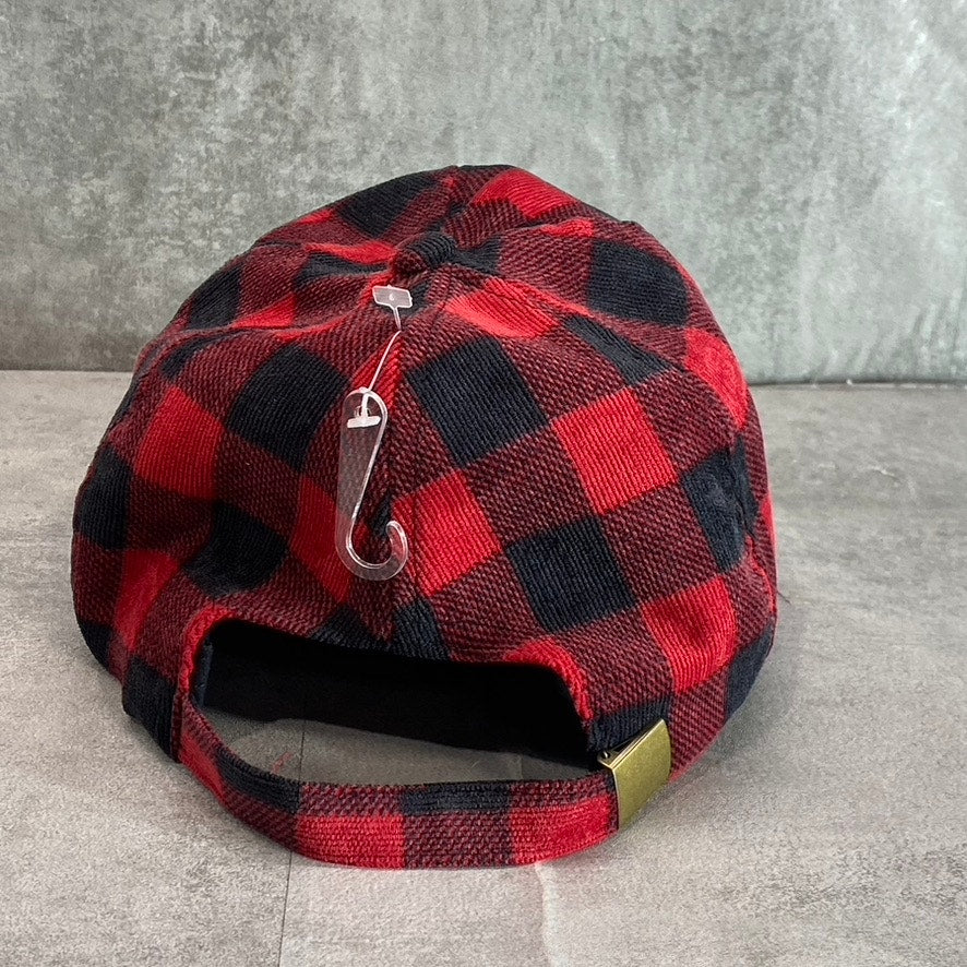 FRANCESCA'S Women's Red Angelina Buffalo Plaid Baseball Hat SZ OS