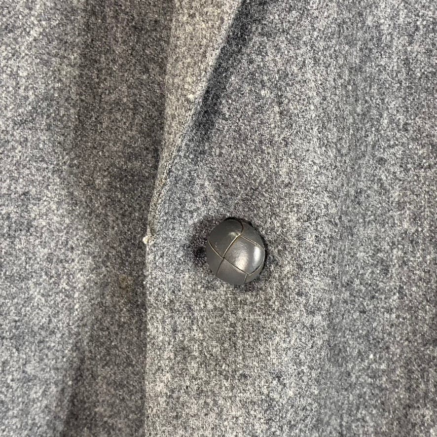 IMPERIAL BY HAGGAR Men's Heathered Gray One-Button Wool Sport Coat SZ 42L