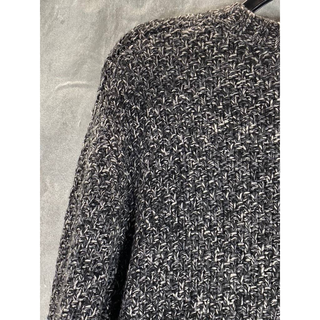 LUCKY BRAND Men's Charcoal Marled Knit Crewneck Pullover Sweater SZ L