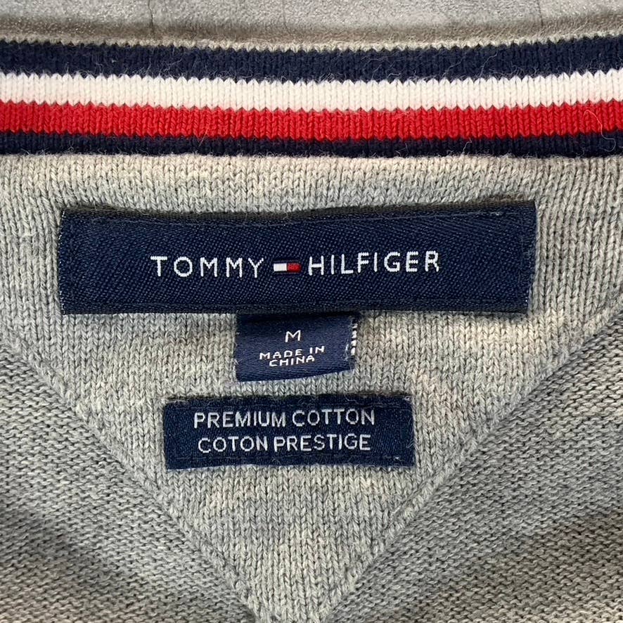 TOMMY HILFIGER Men's Multi Colorblock Striped Crewneck Cotton Sweater SZ M