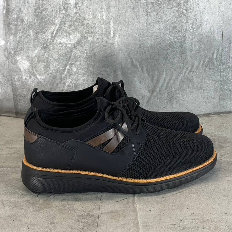 VANCE CO. Men's Black Claxton Tru Comfort Foam Knit Lace-Up Sneakers SZ 9.5