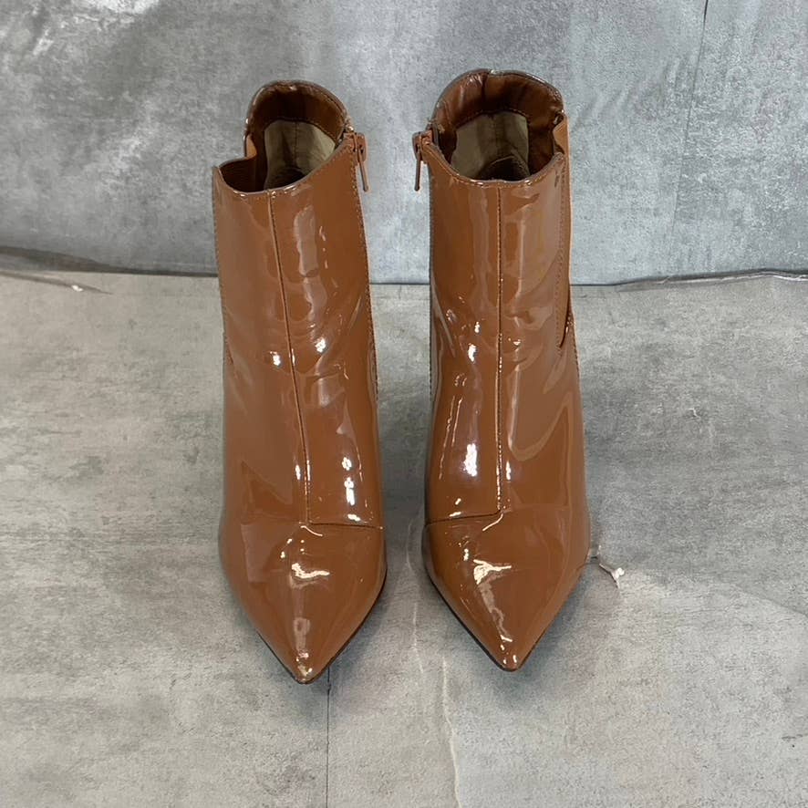 INC INTERNATIONAL CONCEPTS Women's Cognac Patent Katalina Stiletto Booties SZ5.5