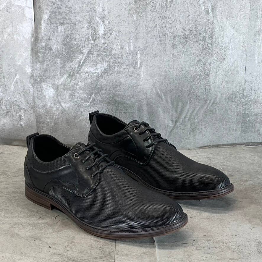 NEW YORK & COMPANY Men's Black Faux-Leather Cooper Lace-Up Oxford Shoes SZ 9.5