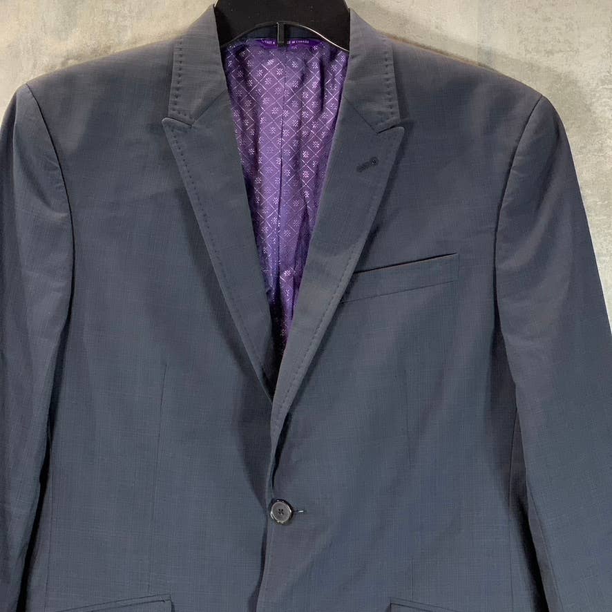 TED BAKER LONDON Men's Navy Endurance Regular-Fit Wool Two-Button Jacket SZ 40R