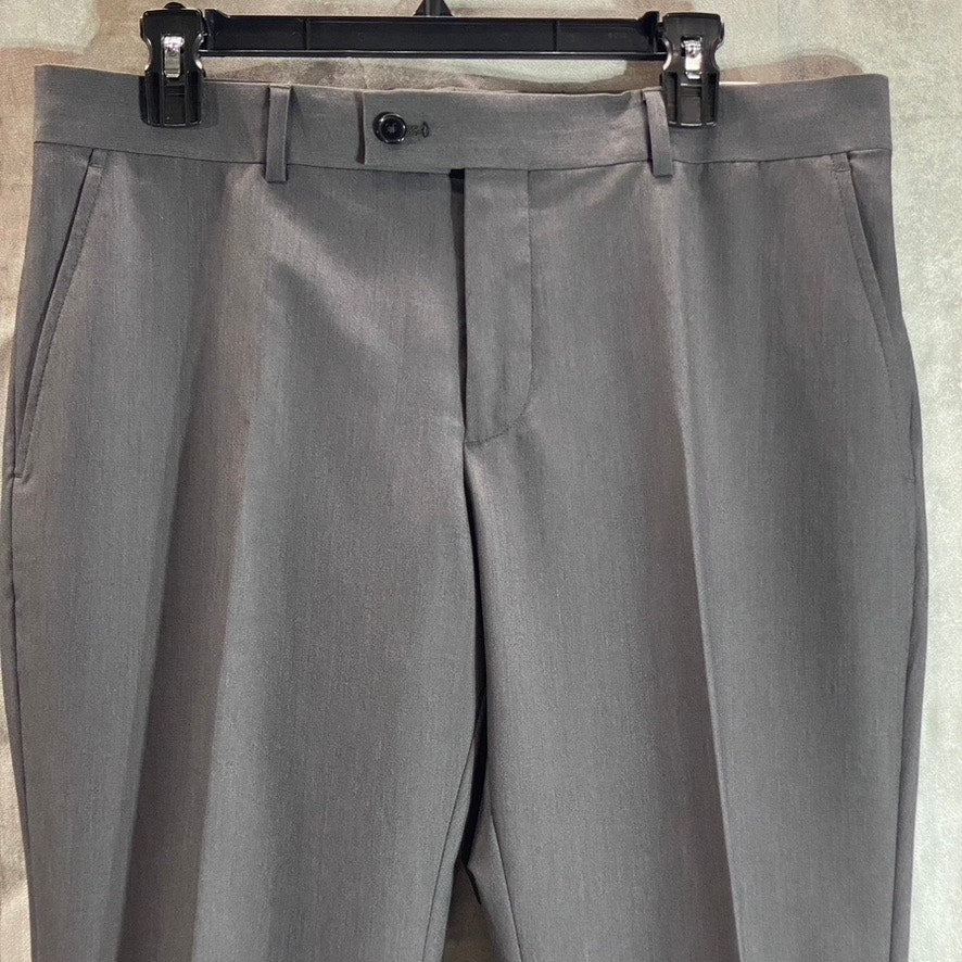 THE SAVILE ROW COMPANY Men's Gray Brixton Flat Front Suit Pants SZ 34