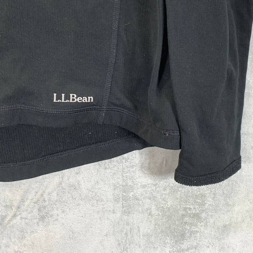 L.L BEAN Men's Black Solid Lightweight Crewneck Long-Sleeve Pullover Sweater SZM