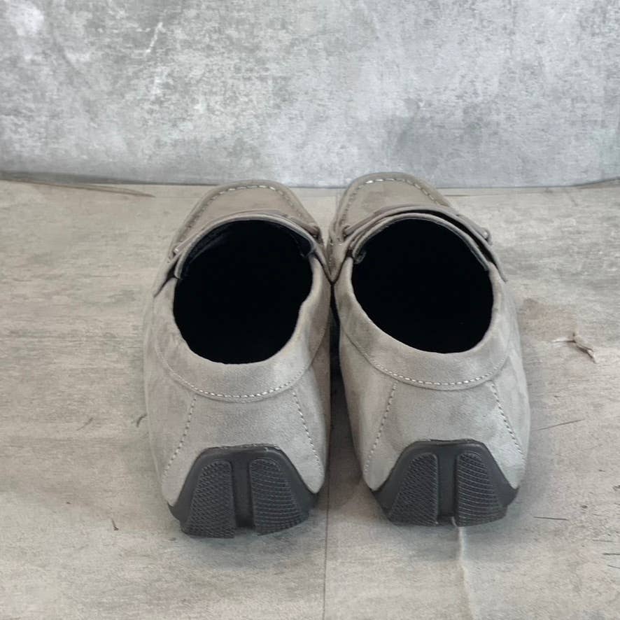 ALFANI Men's Light Grey Egan Faux-Suede Slip-On Moc-Toe Driver Loafers SZ 9