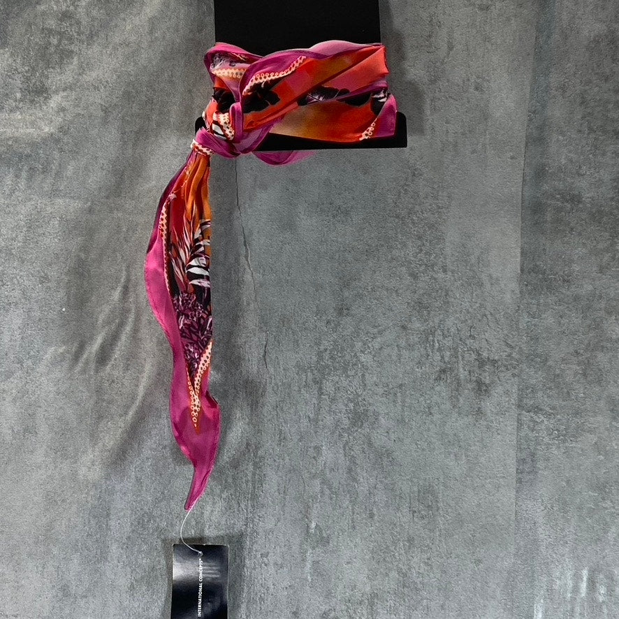 INC INTERNATIONAL CONCEPTS Women's Fuschia Palm-Print Kite Scarf SZ OS