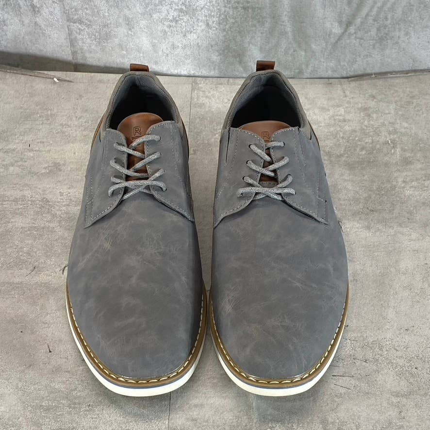 RESERVED FOOTWEAR NEW YORK Men's Grey Vertigo Lace-Up Oxford Shoes SZ 9