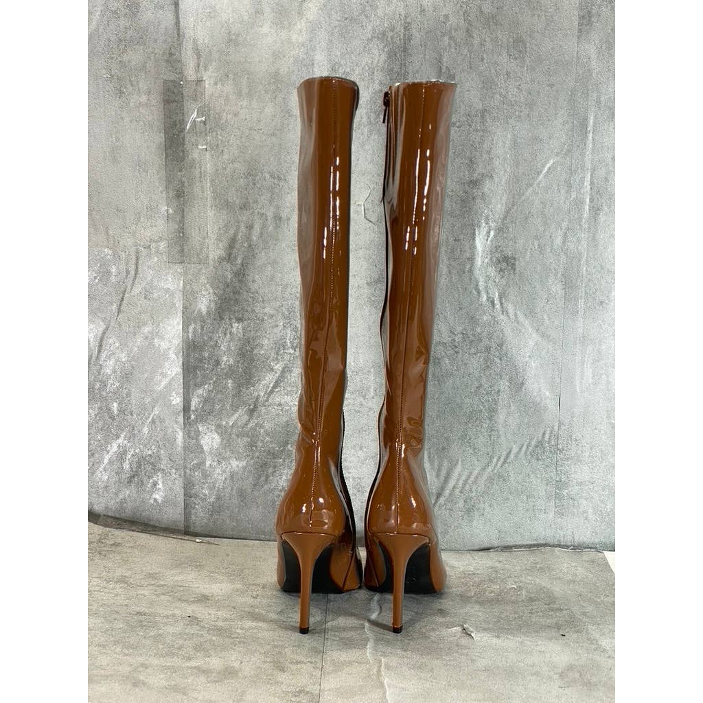 INC INTERNATIONAL CONCEPTS Women's Cognac Rajel Knee-High Pointed-Toe Boots SZ 7