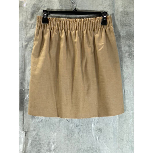 J.CREW Women's Heather Acorn Wool Sidewalk Pull-On Mini Skirt SZ 2