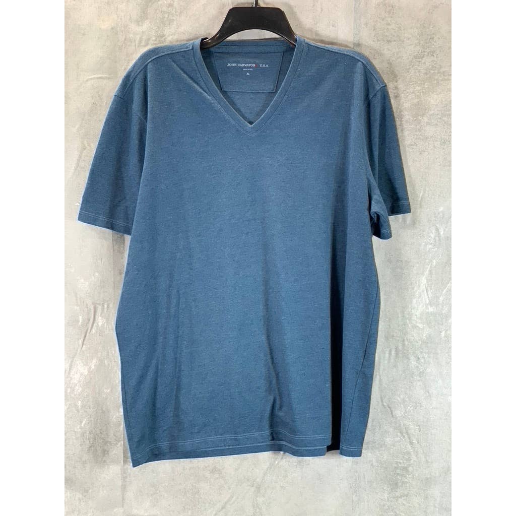 JOHN VARVATOS STAR USA Men's Peacock Blue V-Neck Short-Sleeve T-Shirt SZ XL