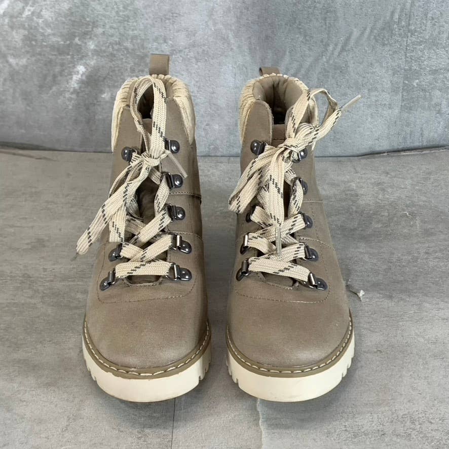 CLIFFS By White Mountain Women's Ice/Fabric Connie Lace-Up Ankle Boots SZ 6