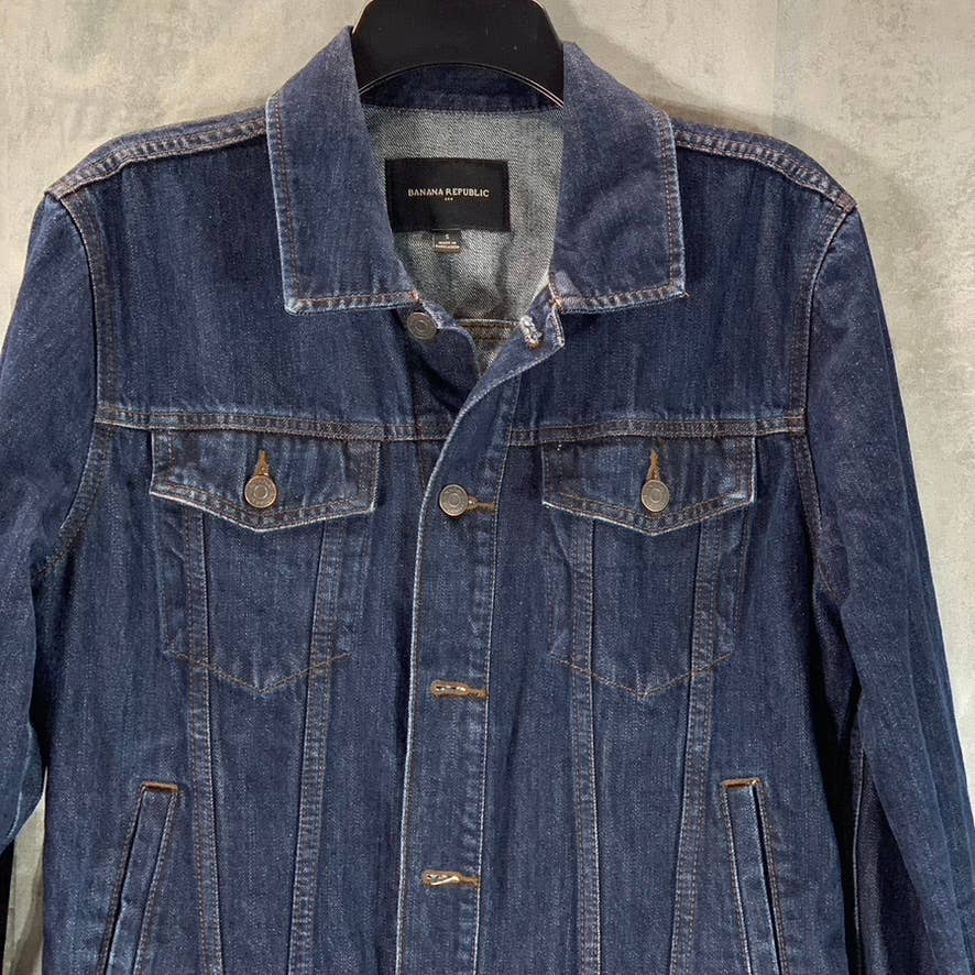 BANANA REPUBLIC Men's Rinse Standard Fit Button-Up Denim Jacket SZ S