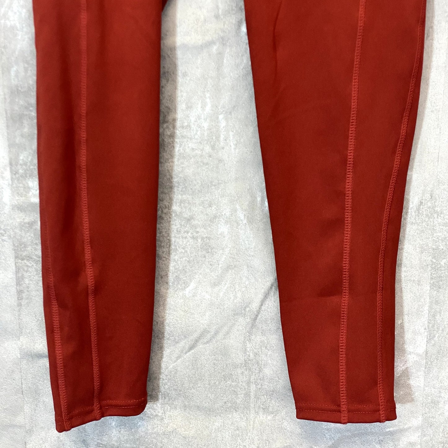 LAUNDRY By Shelli Segal Women's Solid Rust Zipper Media Pocket High-Rise Leggings SZ L