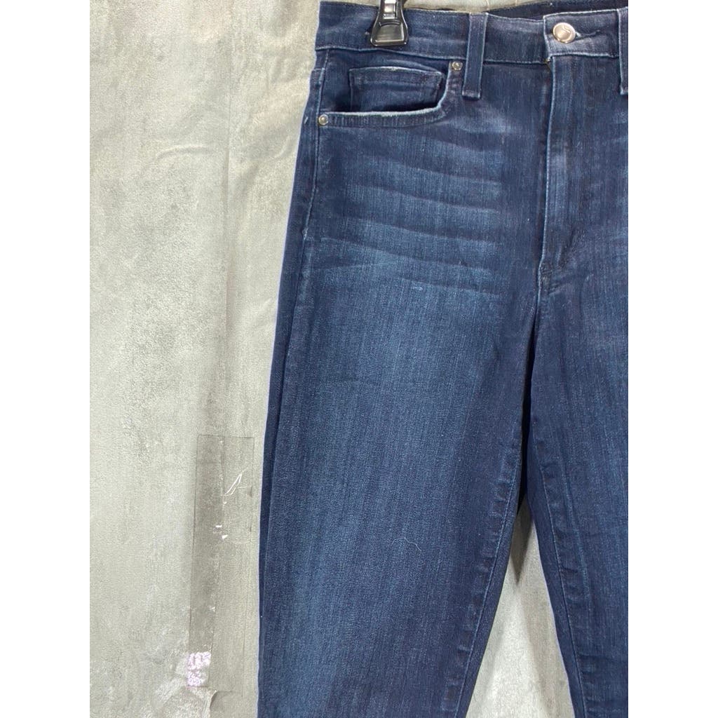 JOE'S Jeans Women's Dark Wash Ruby High-Rise Raw-Hem Skinny Ankle Jeans SZ 26