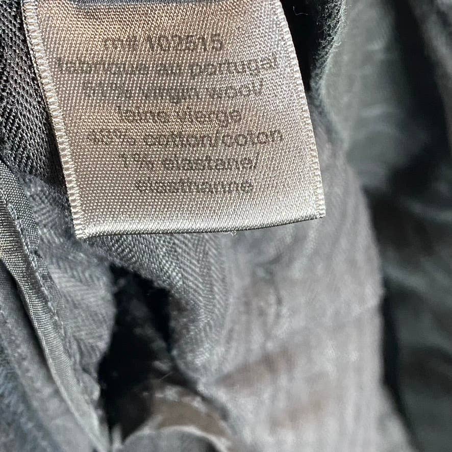 JOHN VARVATOS Men's Black Windowpane Flat-Front Straight-Leg Pants SZ 32