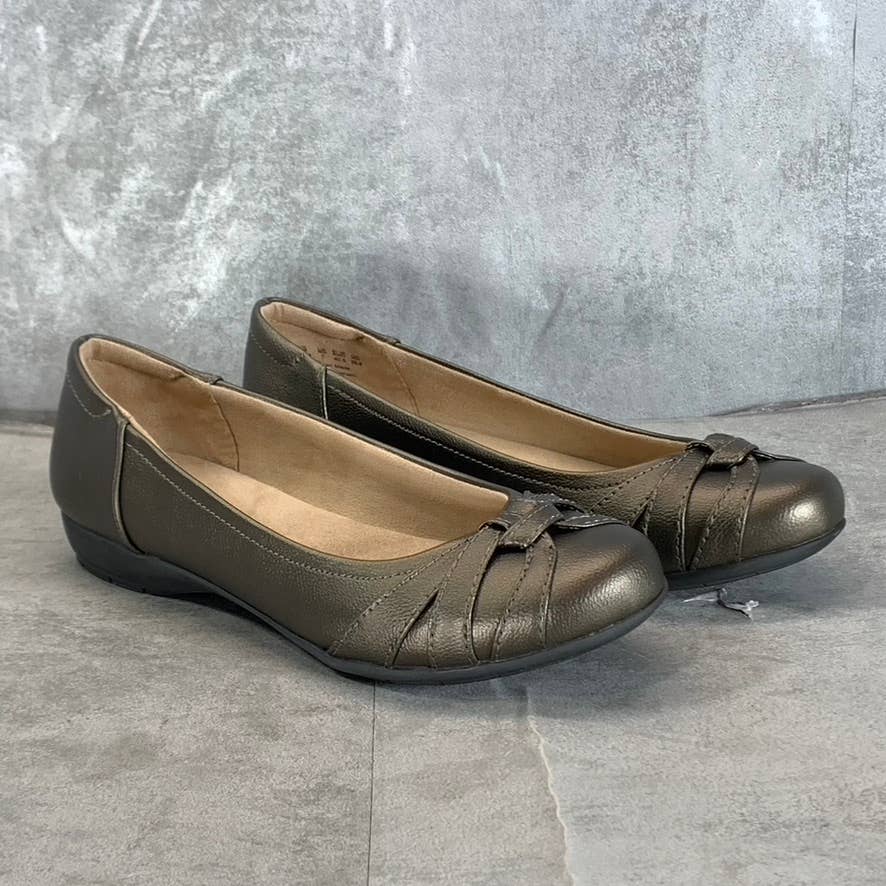 SOUL NATURALIZER Women's Nickle Smooth Gift Round-Toe Slip-On Flats SZ 9.5