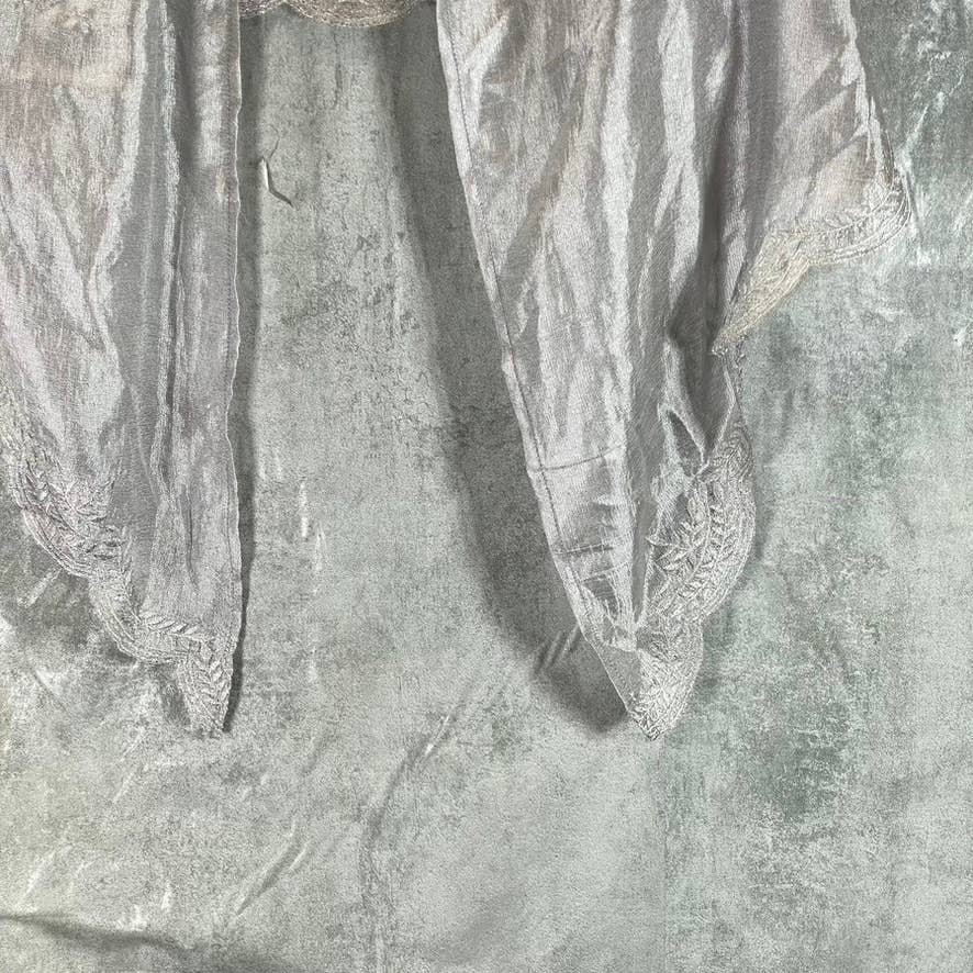 INC INTERNATIONAL CONCEPTS Women's Silver Crescent Scalloped Wrap SZ OS