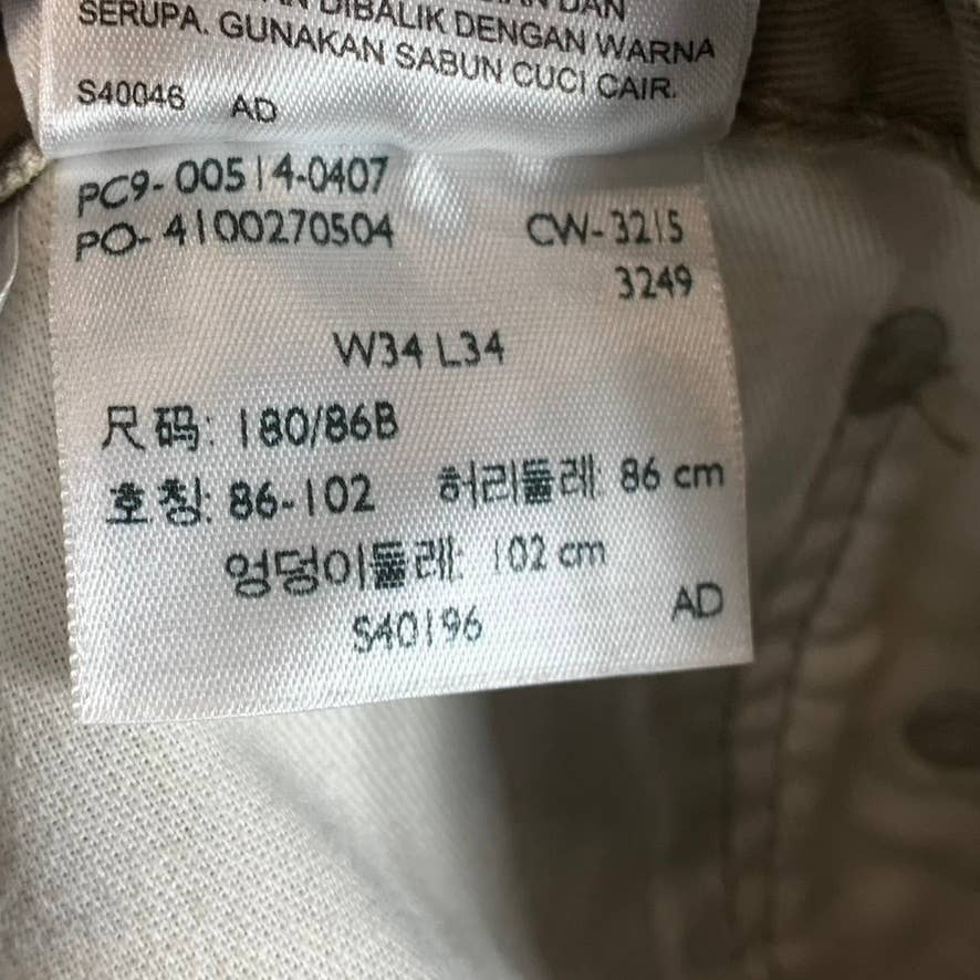 LEVI'S Men's 514 Soft Washed Twill Straight-Leg Jeans SZ 34X34