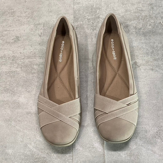 EASY SPIRIT Women's Taupe Acasia Round-Toe Slip-On Ballet Flats SZ 5.5