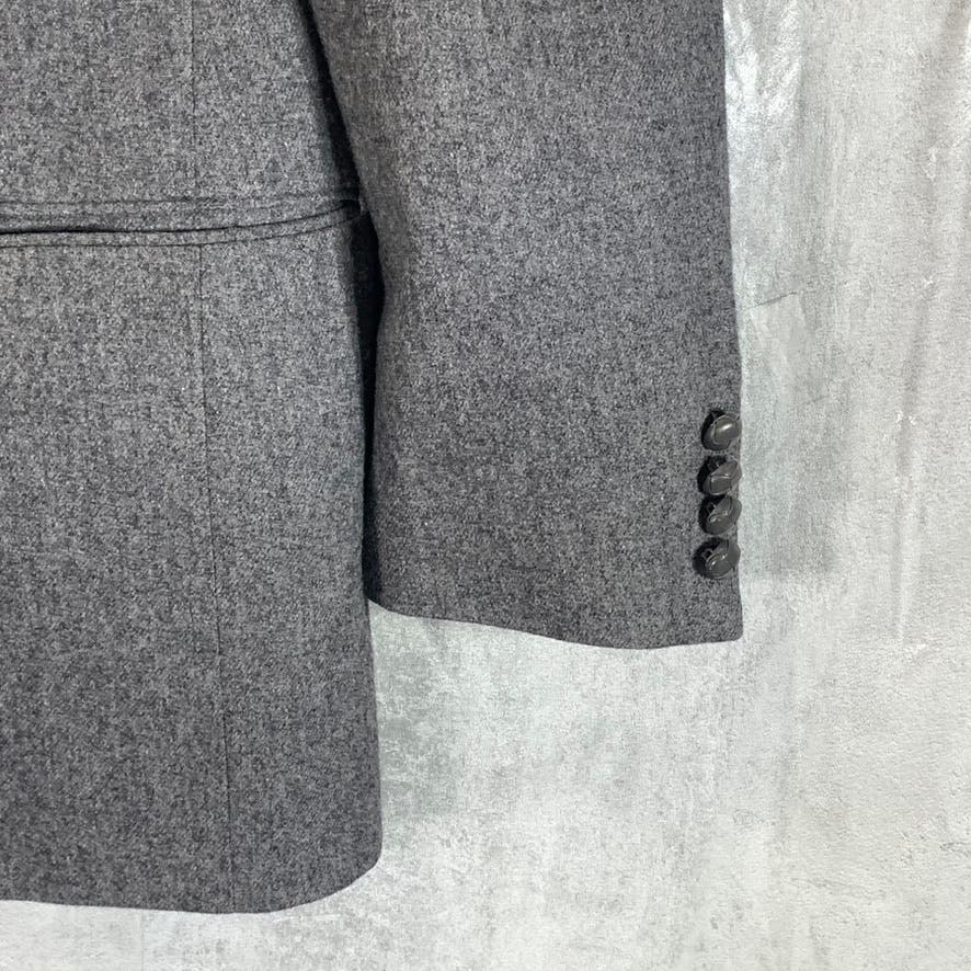 IMPERIAL BY HAGGAR Men's Heathered Gray One-Button Wool Sport Coat SZ 42L