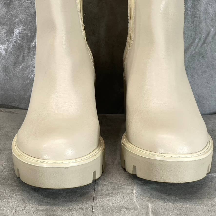 BAR III Women's Smooth Versuz Sock Lug-Sole Block-Heel Side-Zip Boots SZ 9