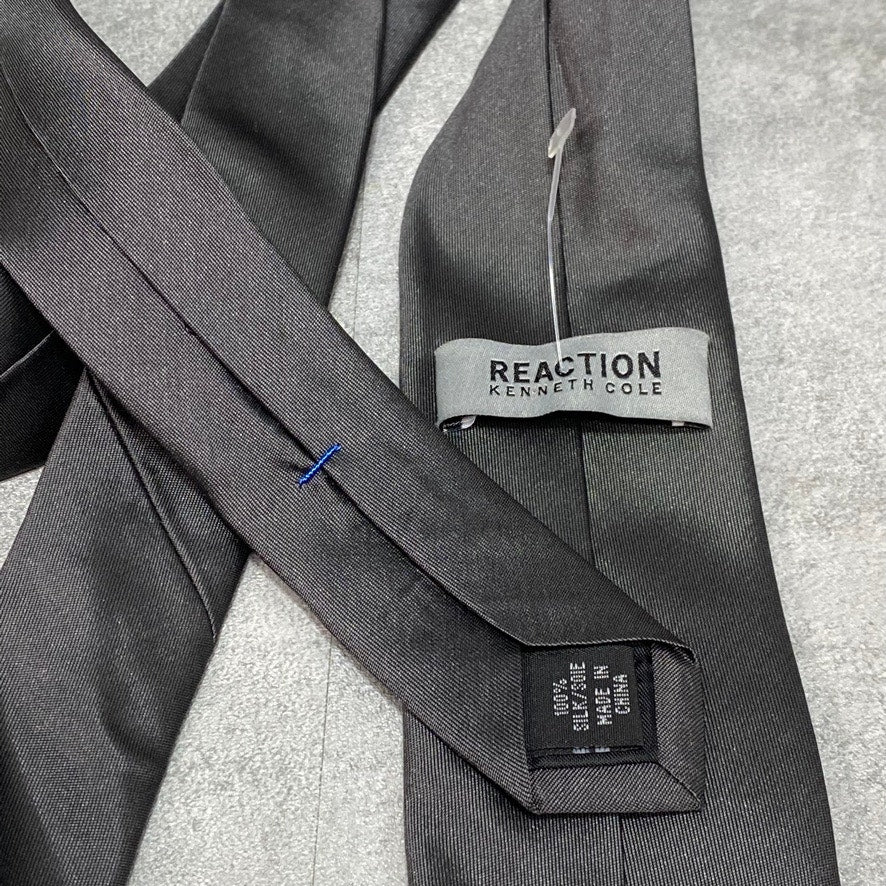 REACTION KENNETH COLE Men's Solid Black Tie OS