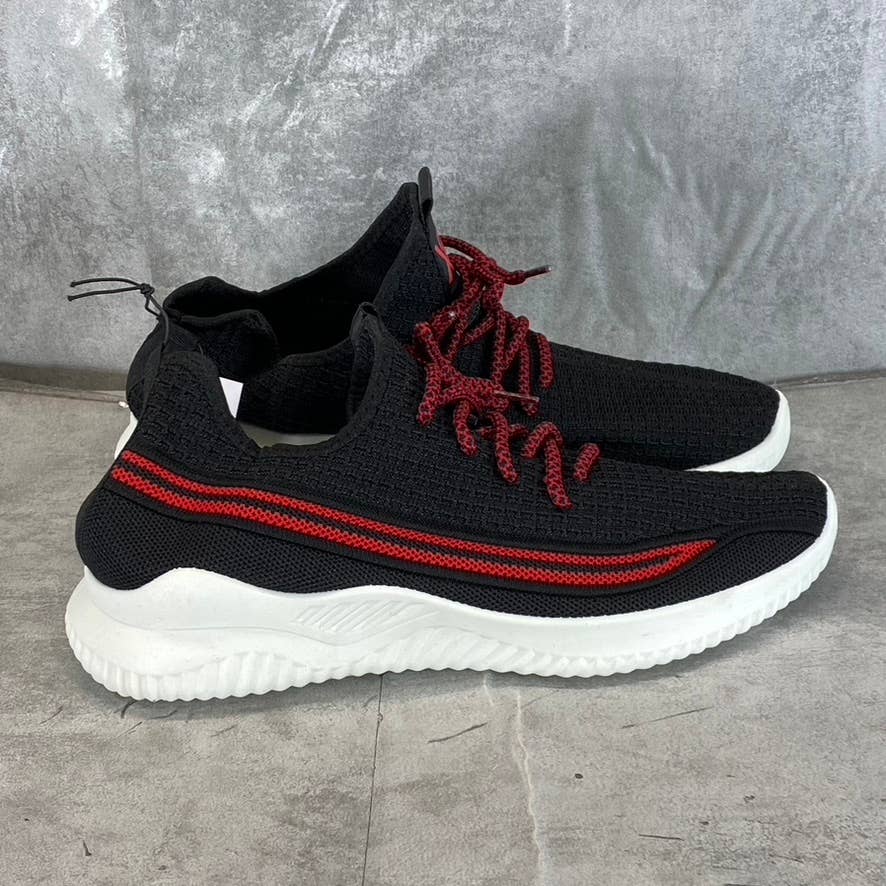 XRAY FOOTWEAR Men's Black/Red Knit Breathable Niko Lace-Up Sneakers SZ 12