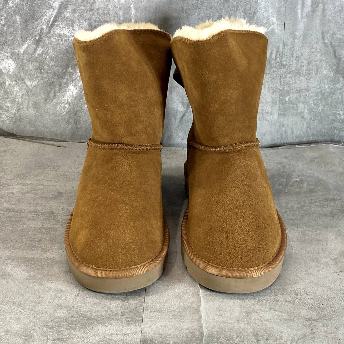 STYLE & CO Women's Chestnut Teenyy Cold-Weather Faux-Fur Spilt-Shaft Boots SZ 10