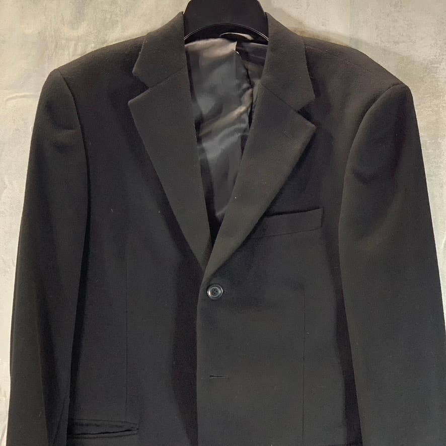 ANDREW FEZZA Men's Black Cashmere Three-Button Blazer Jacket SZ 38R